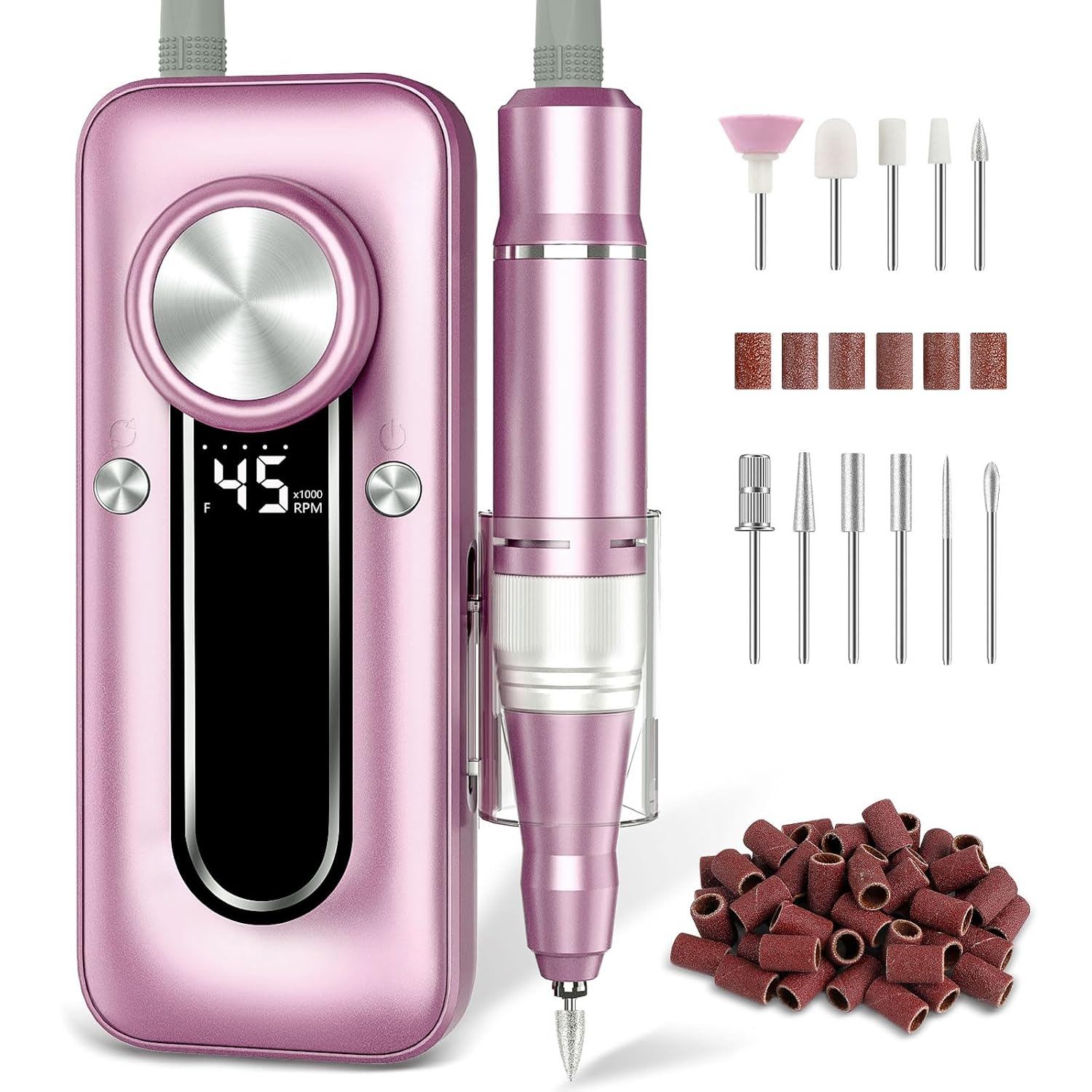 45000 RPM Cordless Electric Nail Drill with 4000mAh Battery