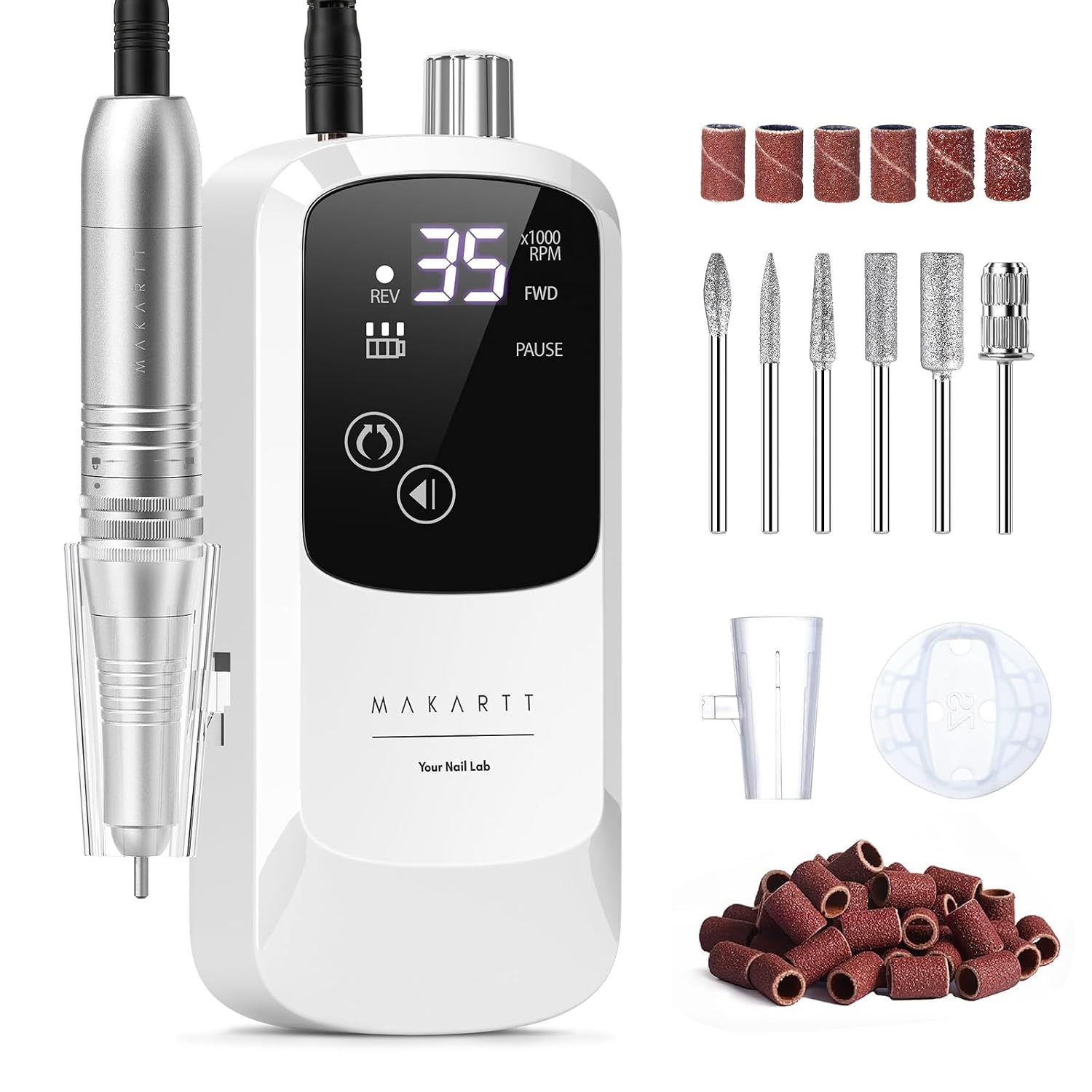 Cordless Pen-Style Nail Drill — Portable 35,000RPM Kit