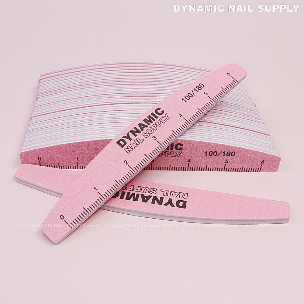 100/180 Grit Nail Files — Pack of 25 Dual-Sided