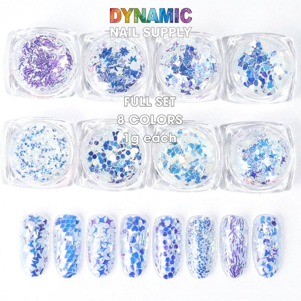 Get Salon Results with Holographic Nail Glitter Set